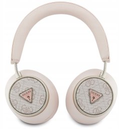 Słuchawki nauszne Guess 4G Triangle Logo Bluetooth ENC różowy
