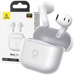 Słuchawki douszne Baseus Bass BS2 Lite TWS - białe