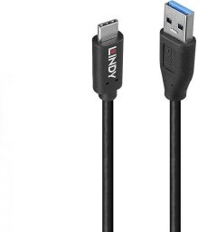 Kabel USB Lindy USB-A - USB-C 1.5 m Czarny (36972)