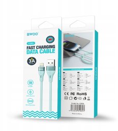 BWOO kabel USB - Lightning 1m 3A Minimalist Silicone niebieski X280L