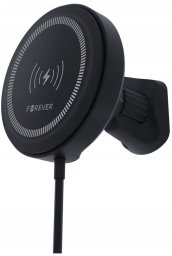 Forever uchwyt samochodowy do kratki MACH-300 magnetyczny z ładowaniem bezprzewodowym czarny Qi2 15W