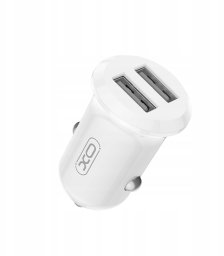 XO ładowarka samochodowa CC67 12W 2x USB biała
