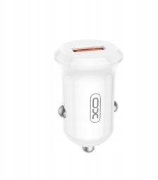 XO ładowarka samochodowa CC68 18W QC 1x USB biała