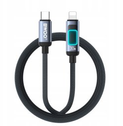 BWOO BWOO kabel pleciony z podświetleniem PD 27W X324CL USB-C - Lightning