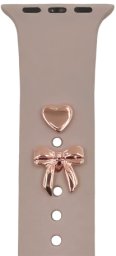 Slowmoose Pin Charms zestaw do paska do zegarka kokardka różowo złoty