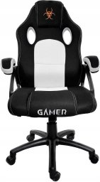 Fotel Lugano Fotel obrotowy do biurka CARRERA M WHITE FABRIC