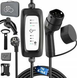 EVIEUN Typ 2 Schuko Ładowarka 3.6kW 7m Regulowany Prąd 6-16A Mobilna 1-faz