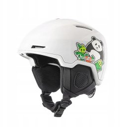 Kask narciarski Qunature 10130003005 z nausznikami snowboard Panda dla dzieci rozmiar M - biały
