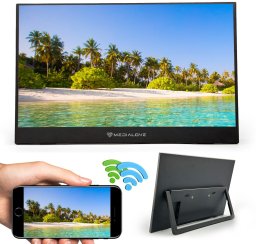 Przenośny monitor Medialove 15,6 cala Full HD podstawka etui WIFI