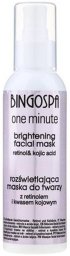 BINGOSPA One minute Maska do twarzy Rozświetlająca z retinolem i kwasem kojowym 135g