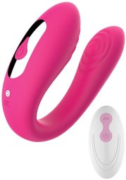 B-Series Magic Dual vibrator podwójny masażer dla par z pilotem pink