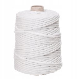 Sznurek bawełniany skręcany 5mm 100m biały