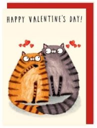 Karnet V017 Walentynki Zakochane koty