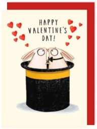 Karnet V022 Walentynki Magiczne króliki