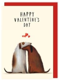 Karnet V015 Walentynki Psiaki przytulas