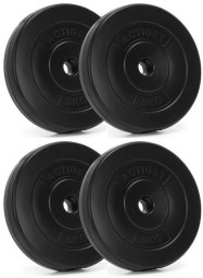 Obciążenie bitumiczne 5 kg 4 szt. talerze kompozytowe 31 mm krążki do sztangi hantli UNIWERSALNY