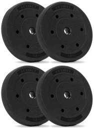 Obciążenie bitumiczne 5 kg 4szt. talerz kompozytowy 29 mm krążek do sztangi hantli UNIWERSALNY
