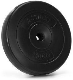 Actiget Obciążenie bitumiczne 10 kg talerz kompozytowy 31 mm krążek do sztangi hantli UNIWERSALNY