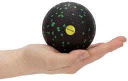Piłka do masażu pleców i karku, średnio twarda, roller punktowy czarno-zielony UNIWERSALNY