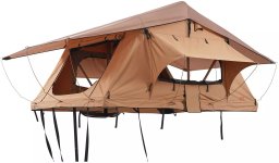 Namiot turystyczny Vevor Namiot dachowy hard shell 23 os. składany drabinka materac do SUV/pickupa