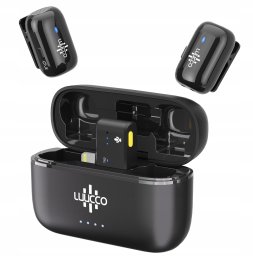 Mikrofon Luucco MiniPods K2 Lightning czarny 2 szt. + etui (SB11225)