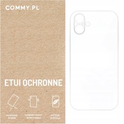 Commy Przezroczyste etui COMMY Slim 2 mm - styl i ochrona dla iPhone 16 Plus