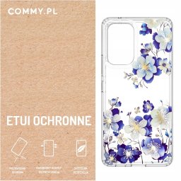 Przezroczyste mocne etui kwiaty Commy Samsung Galaxy A53 5G Case plecki