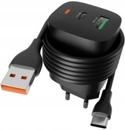 SZYBKA Ładowarka sieciowa USB TYP-C 3A PD 20W 3000mA KOSTKA + KABEL TYP-C