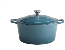 Garnek żeliwny 6 L Stars turkus