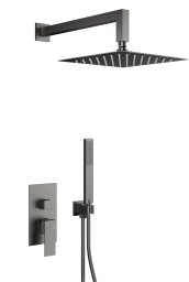 5139-501-61 / KFA / LOGON /  ZESTAW NATRYSKOWY PODTYNKOWY Z BATERIĄ 3 FUNKCYJNĄ, PVD GUN METAL GREY /