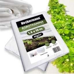 Agrotkanina Heckermann 1,6x10m 50g/m2 Biała Agrowłóknina okrywowa