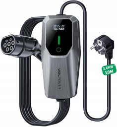 Schuko Mobilna ładowarka Typ 2 do aut elektrycznych 16A Regulacja LED