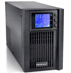 Qoltec Zasilacz awaryjny UPS Pure Sine Wave | 1kVA | 800W | AVR | LCD | Czysty Sinus