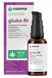 NOW Foods COSMA_Natural* Herbs Gluko Fit suplement diety 30ml