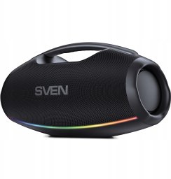 Głośnik Sven Portable speaker SVEN PS-990, czarny, power output 180W (RMS), TWS, Bluetooth, RGB backlight, Wodoodporny (IPx7), USB, Lithium battery, Baterija life – aż 16 hours