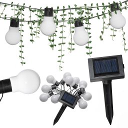 Girlanda Solarna ZORZA 10x Lampki Solarne Ogrodowe Wiszące