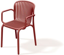 Krzesło ogrodowe z podłokietnikami FBRK658 Brene - retro red
