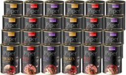 Piper Piper Animals Junior Mokra karma dla psa mix smaków 24 x 400 g
