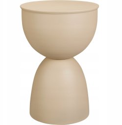 Home Styling Collection Metalowy stolik pomocniczy DUNE w kolorze piaskowym, 45,5 cm