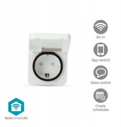 Nedis SmartLife Smart Plug | IP44 | Miernik mocy | 3680 W | EU wtyczka