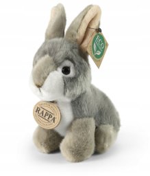 Rappa Pluszowa realistyczna maskotka Królik szary siedzący 16 cm