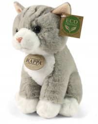Rappa Pluszowa realistyczna maskotka Kot szary siedzący 23 cm Soft Collection
