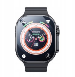 Yesido IO24 Smartwatch BT5.0 +NFC 200mAh IPX4 (w zestawie 2 paski) BLACK / CZARNY