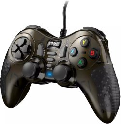 Gamepad Genius GX Gaming GX-19UV, 19przycisk, USB, czarno-br�zowy