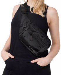 Wozinsky Szaszetka biodrowa WSB-W1 na ramię unisex regulowany pasek - czarna