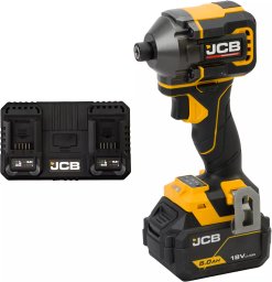 JCB Professional 18V Zakrętarka Udarowa 230Nm Dual Charger 4.5A Bateria 5Ah