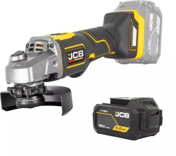 JCB Professional 18V Szlifierka Kątowa 125Mm Włącznik Łopatkowy Bateria 5Ah