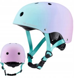 Wozinsky Kask rowerowy BMX/hulajnoga Wozinsky  M - gradient różowy