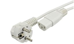 Kabel zasilający 230V 10A IEC320 C13 5m biały