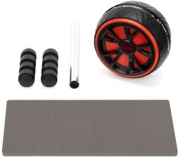 Koło do ćwiczeń mięśni brzucha z matą, szeroki roller, wałek treningowy UNIWERSALNY